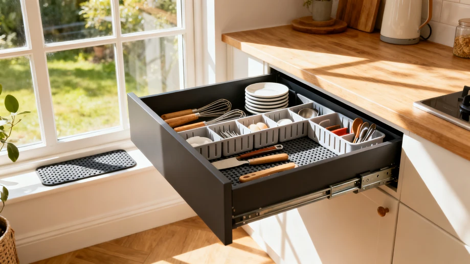 Arrange Deep Kitchen Drawers With Stackable Non Slip Dividers To Cut Daily Search Time