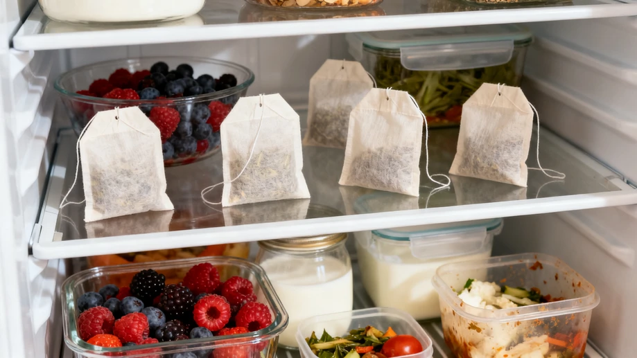 Use Dried Loose Tea Packets To Cut Fridge Odor And Stop Leftover Flavor Mixing