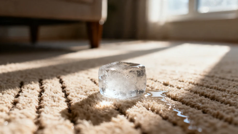 Ice Cubes Can Erase Furniture Dents from Your Carpet