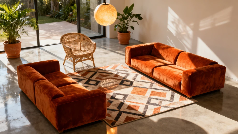 The Seventies Revival Sweeps Global Homes with Bold Colors and Textured Fabrics